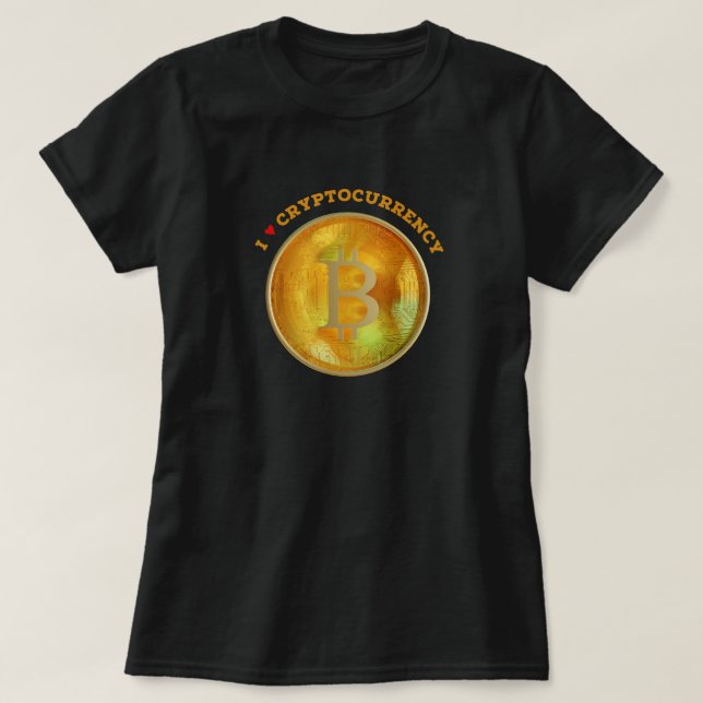 Camiseta Adoro Cryptocurrency (Frente do Design)
