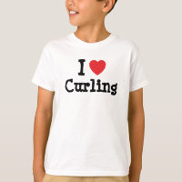 Adoro Curling coração personalizado