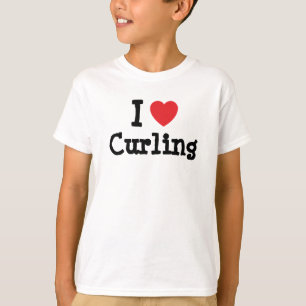 Camiseta Adoro Curling coração personalizado