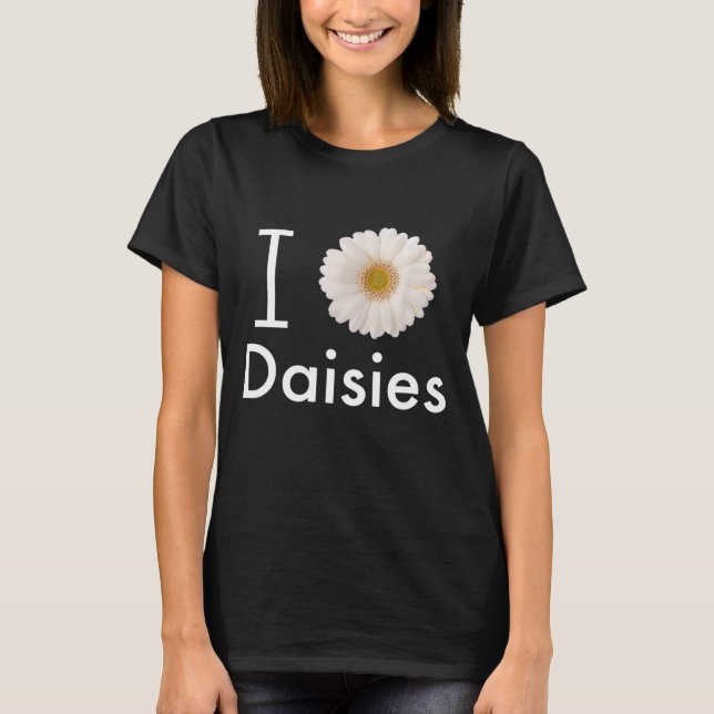 Camiseta Adoro Daisies Gerber Daisy White Flower (Frente)