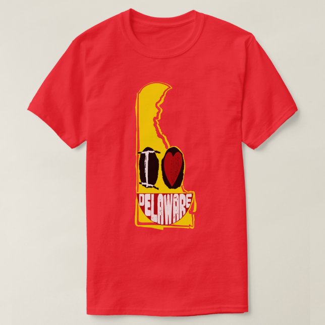 Camiseta Adoro Delaware Sorrindo Cara Feliz (Frente do Design)