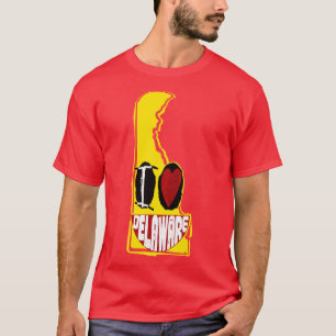 Camiseta Adoro Delaware Sorrindo Cara Feliz