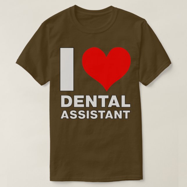 Camiseta Adoro Dental Assistant (Frente do Design)