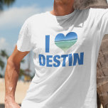 Camiseta Adoro Destruir Férias na Flórida<br><div class="desc">Eu adoro a camiseta da Destin Flórida com uma bela foto em forma de coração do oceano litoral. Belas águas costeiras me fazem feliz nas férias de verão.</div>