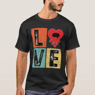 Camiseta Adoro Dia de os namorados de Amante de os animais