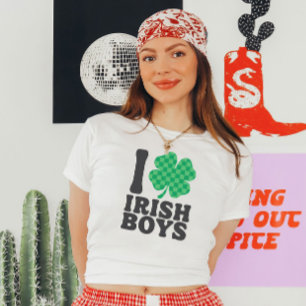 Camiseta Adoro Dia de São Patrício De Shamrock Engraçado Pa