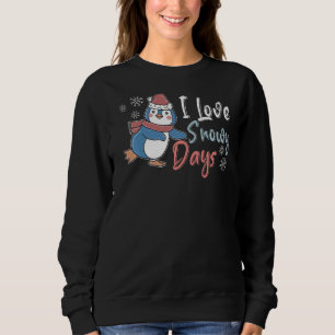 Camiseta Adoro Dias de Neve Ice Fria Snowy Winter Season Pe