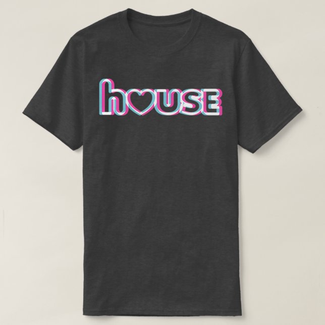 Camiseta Adoro EDM Music I Love House Music (Frente do Design)