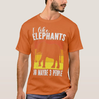 Camiseta Adoro Elefantes E Talvez 3 Pessoas Para Elefante.