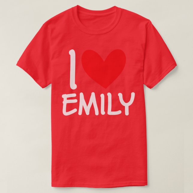 Camiseta Adoro Emily Name Personalised Girl Woman Bff Frie (Frente do Design)