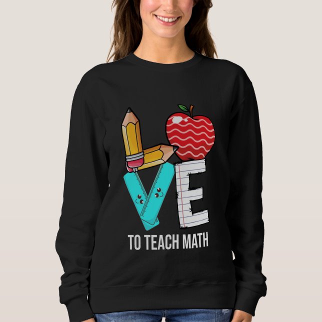 Camiseta Adoro Ensinar Professor De Matemática De Volta Ao  (Frente)