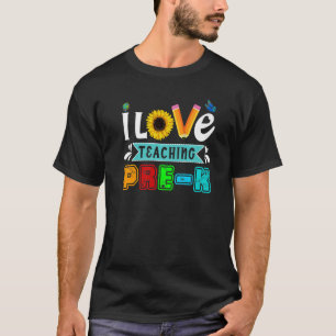 Camiseta Adoro Ensinar Professor Pré-Escolar De Volta À Sc