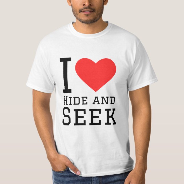 Camiseta Adoro esconder e procurar (Frente)