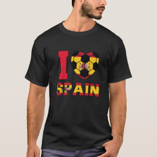 Camiseta Adoro Espanhas Homens Crianças Espanhol Bolas De F