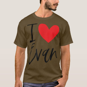 Camiseta Adoro Evan Name Heart Personalised Men Cara BFF Fr