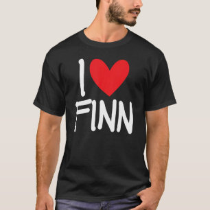 Camiseta Adoro Finn Name Personalizado Men Cara BFF Amigo H