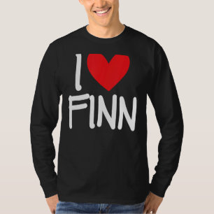 Camiseta Adoro Finn Name Personalizado Men Cara BFF Amigo H