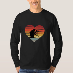 Camiseta Adoro Fotografar Vintage Heart