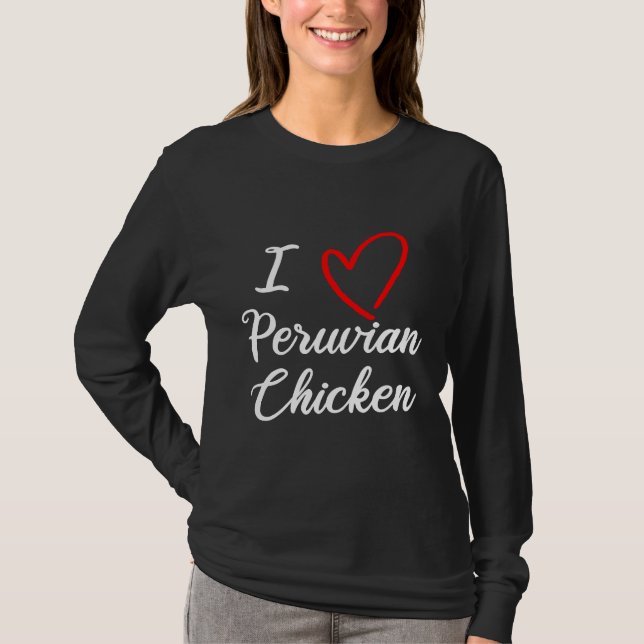 Camiseta Adoro frango de frango peruano no quintal (Frente)