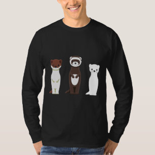 Camiseta Adoro Furões Para Mulheres Homens Crianças