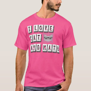 Camiseta Adoro gato e matemática essencial 1