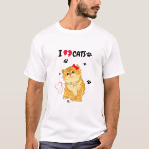 Camiseta Adoro Gatos, Adoro Gatinhos, Sou Um Prato De Gato