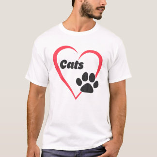 Camiseta Adoro Gatos, Gatos Cardíacos, Gatos De Gato, Gato 