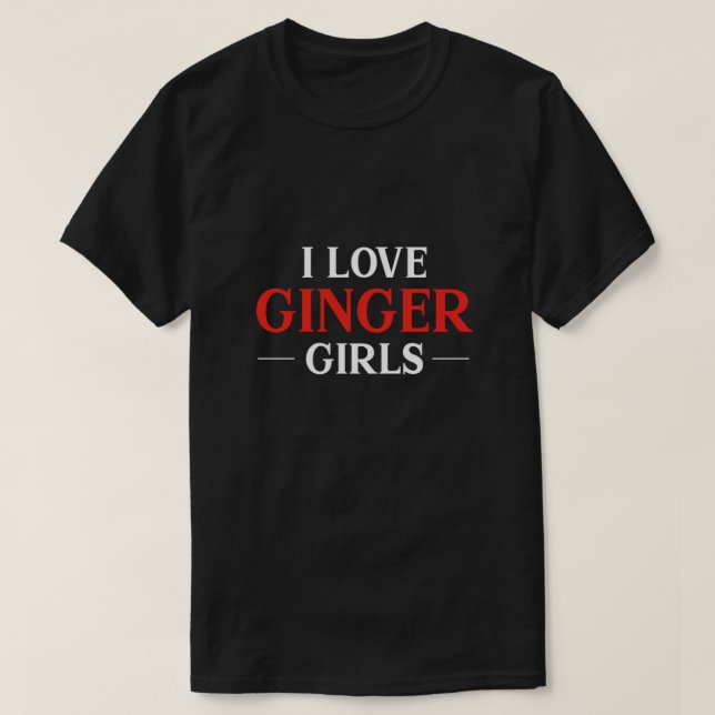 Camiseta Adoro Ginger Girls Ruivas Cabelos Vermelhos Presen (Frente do Design)