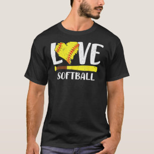 Camiseta Adoro Gráfico Softball Dizendo Teia Para Meninas A