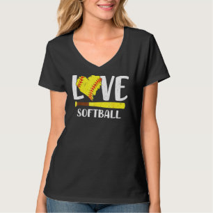 Camiseta Adoro Gráfico Softball Dizendo Teia Para Meninas A