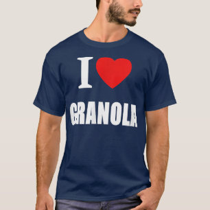 Camiseta Adoro Granola Para Homens Mulheres E Estudantes Ve