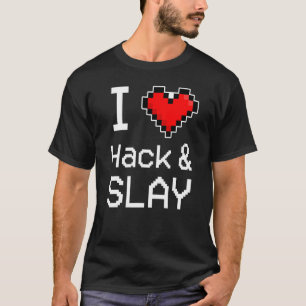 Camiseta Adoro Hack & Slay, Pixel Heart, Retro Gamer