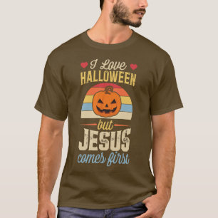 Camiseta Adoro Halloween Mas Jesus Vem Engraçado Chris