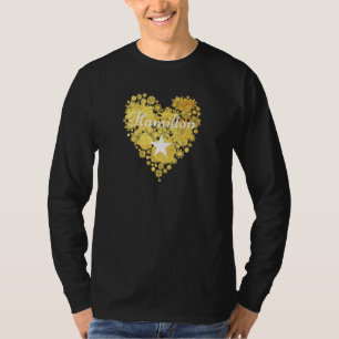 Camiseta Adoro Hamilton Heart Para Jovens Jovens