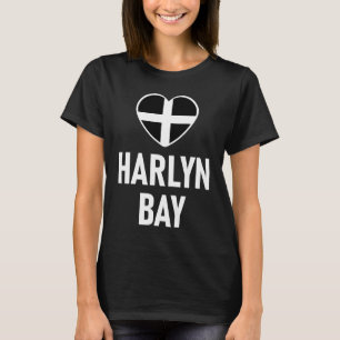 Camiseta Adoro Harlyn Bay Cornwall Flag Heart Santo Piran