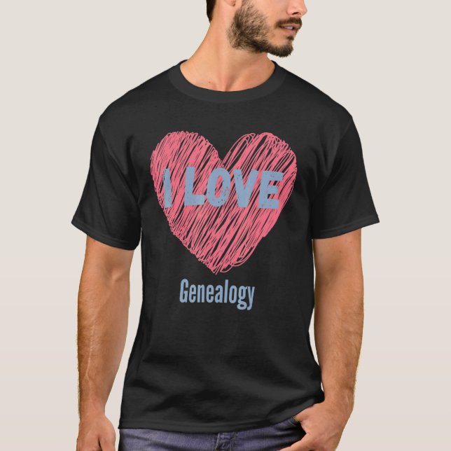 Camiseta Adoro Hobby Ou Hobbyista da Imagem do Coração Gene (Frente)