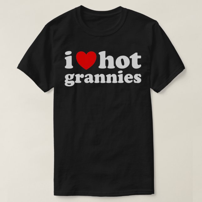 Camiseta Adoro Hot Grannies (Frente do Design)
