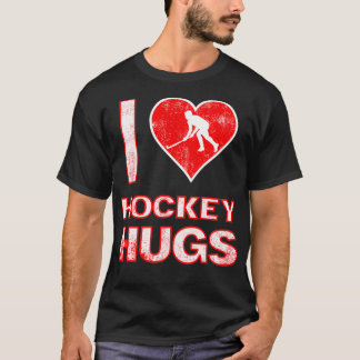 Camiseta Adoro Hugs Hockey presente engraçado para amantes