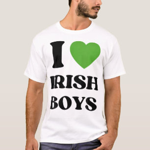 Camiseta Adoro Irish Boys I Red Heart British Boys Ireland