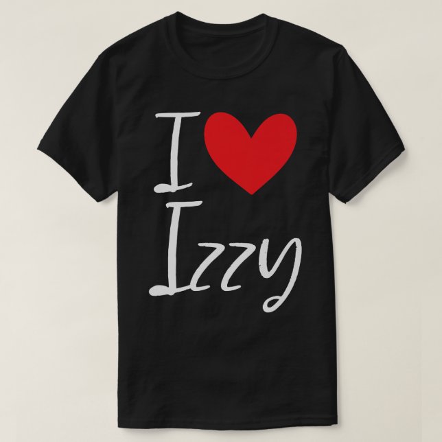 Camiseta Adoro Izzy Name Personalised Girl Woman BFF Frien (Frente do Design)