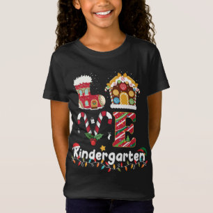 Camiseta Adoro jardim de infância professor de Natal Engraç