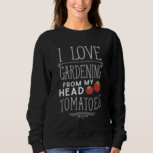 Camiseta Adoro Jardinagem De Tomates De Cabeça (Frente)