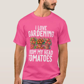 Camiseta Adoro Jardinagem De Tomates De Cabeça Vegetais G