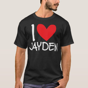 Camiseta Adoro Jayden Heart Name Personalised Men Cara BFF