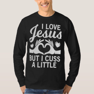 Camiseta adoro jesus, mas xingo um pouco por Chri religioso