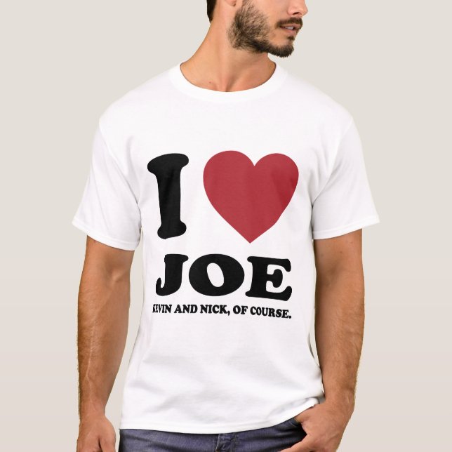 CAMISETA ADORO JOE KEVIN E NICK, CLARO. (Frente)