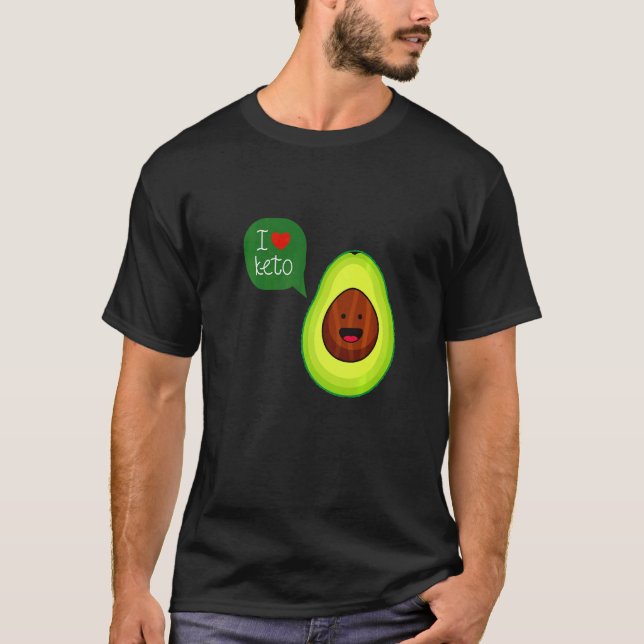 Camiseta Adoro Keto Avocado Quote Keto e Vegan Diets (Frente)