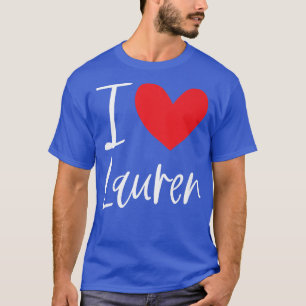 Camiseta Adoro Lauren Name Personalan Menina Mulher Persona