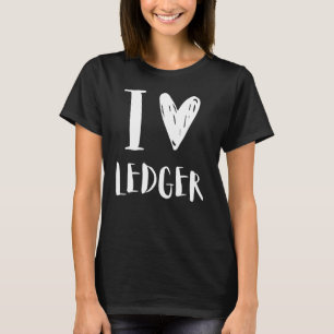 Camiseta Adoro LEDGER Namorado Engraçado e Bonito Aniversár