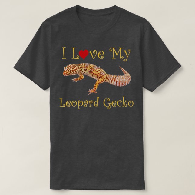 Camiseta Adoro Leopardo Gecko Design Legal (Frente do Design)